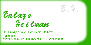 balazs heilman business card