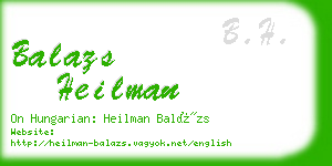 balazs heilman business card